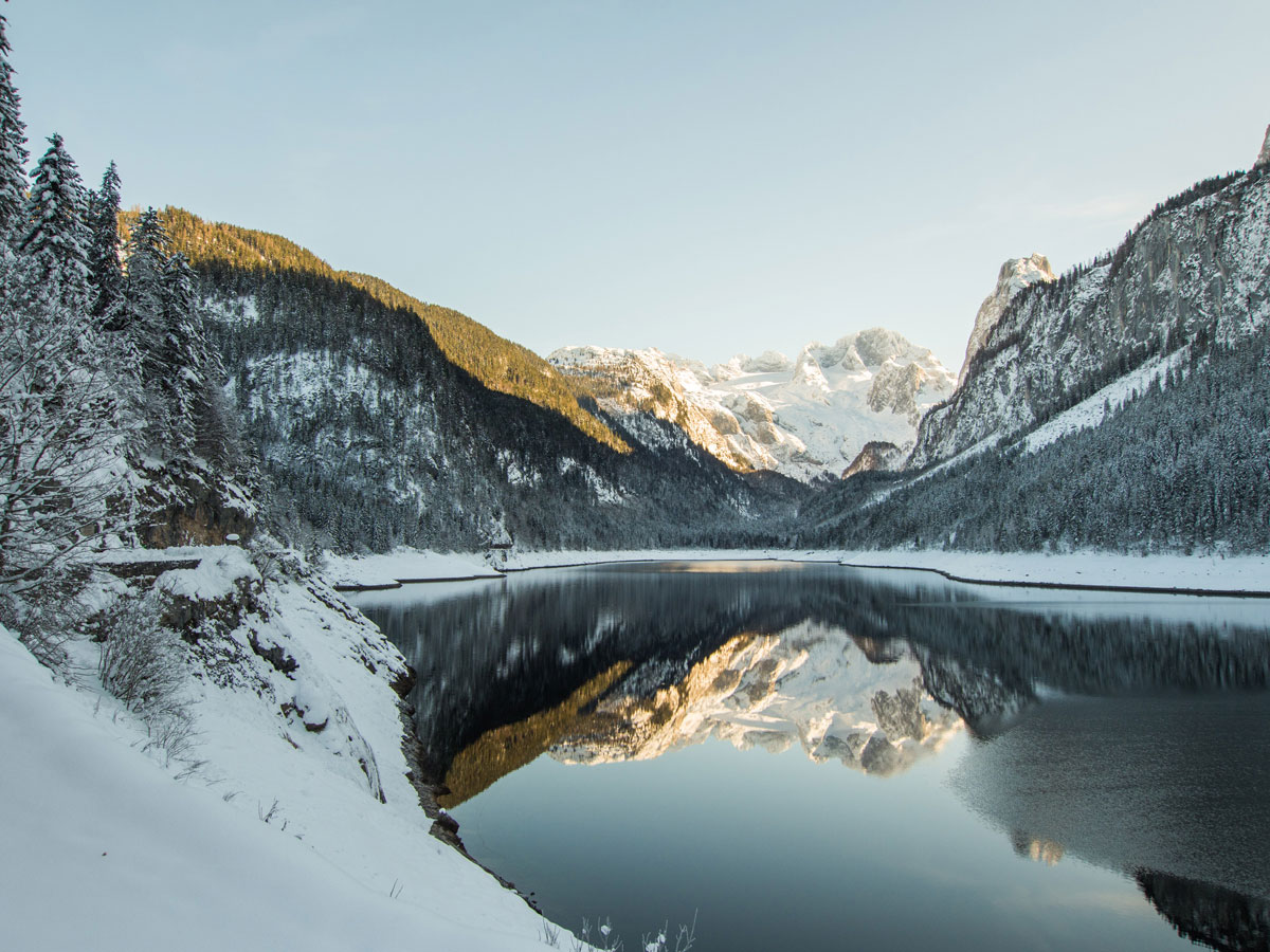 Gosausee Oberoesterreich Winter