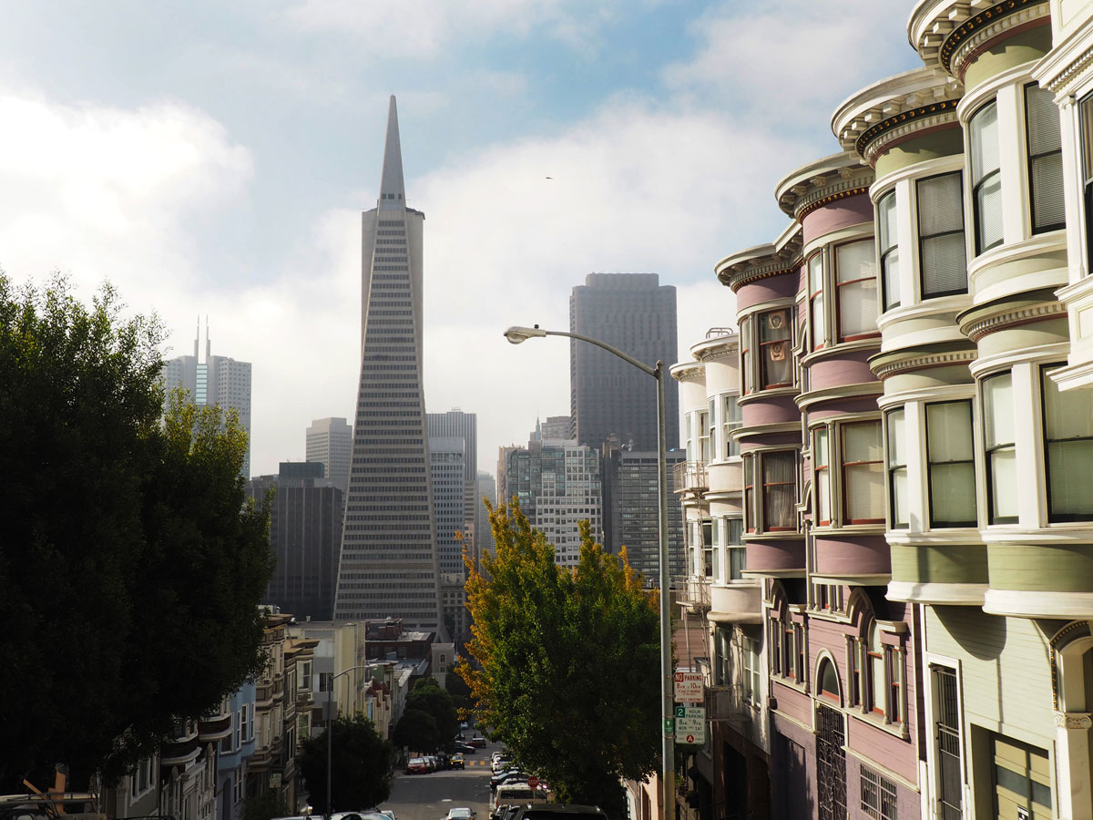 Coit Tower Aussicht auf San Francisco