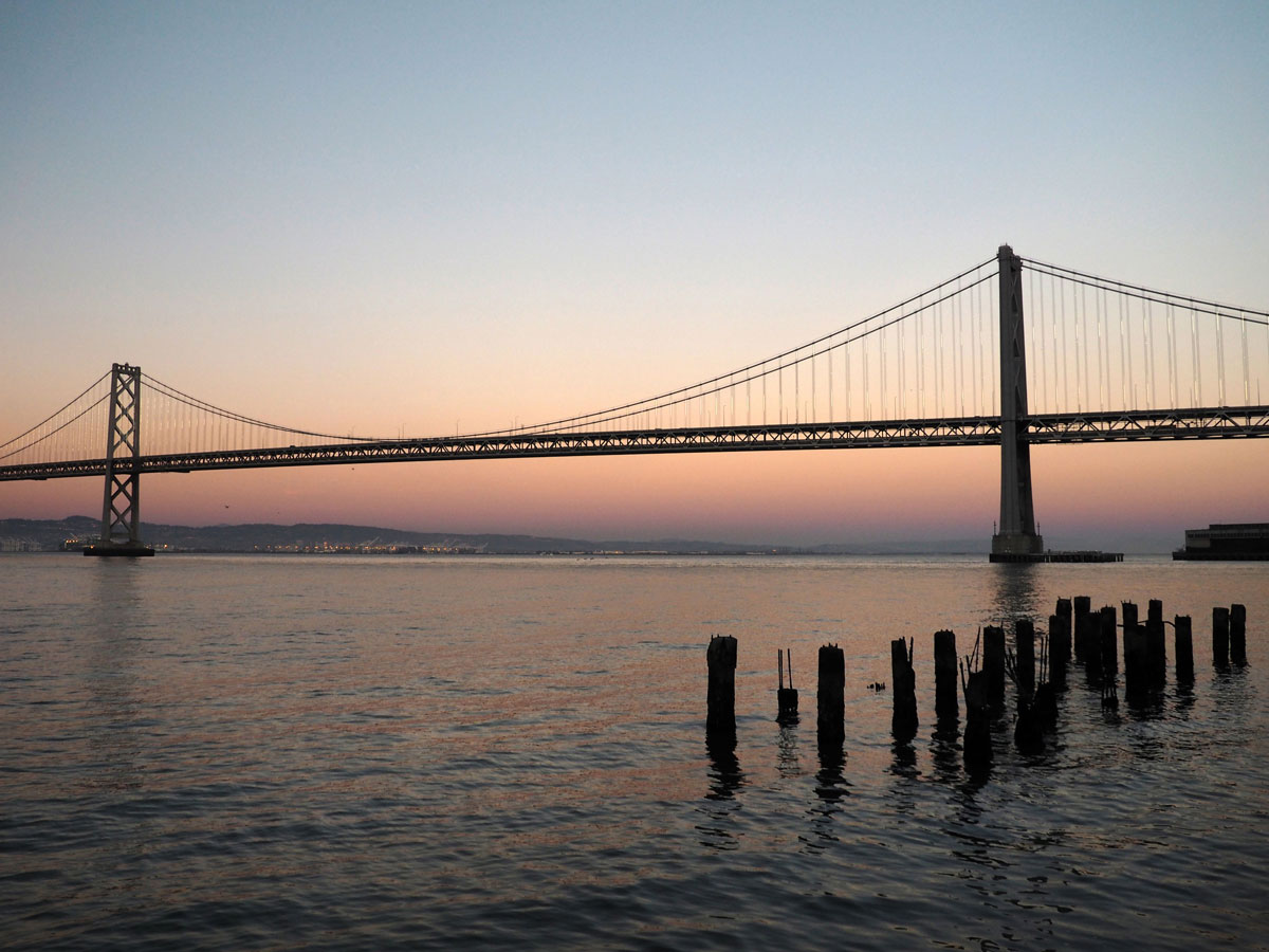 San Francisco Sonnenuntergang Brücke