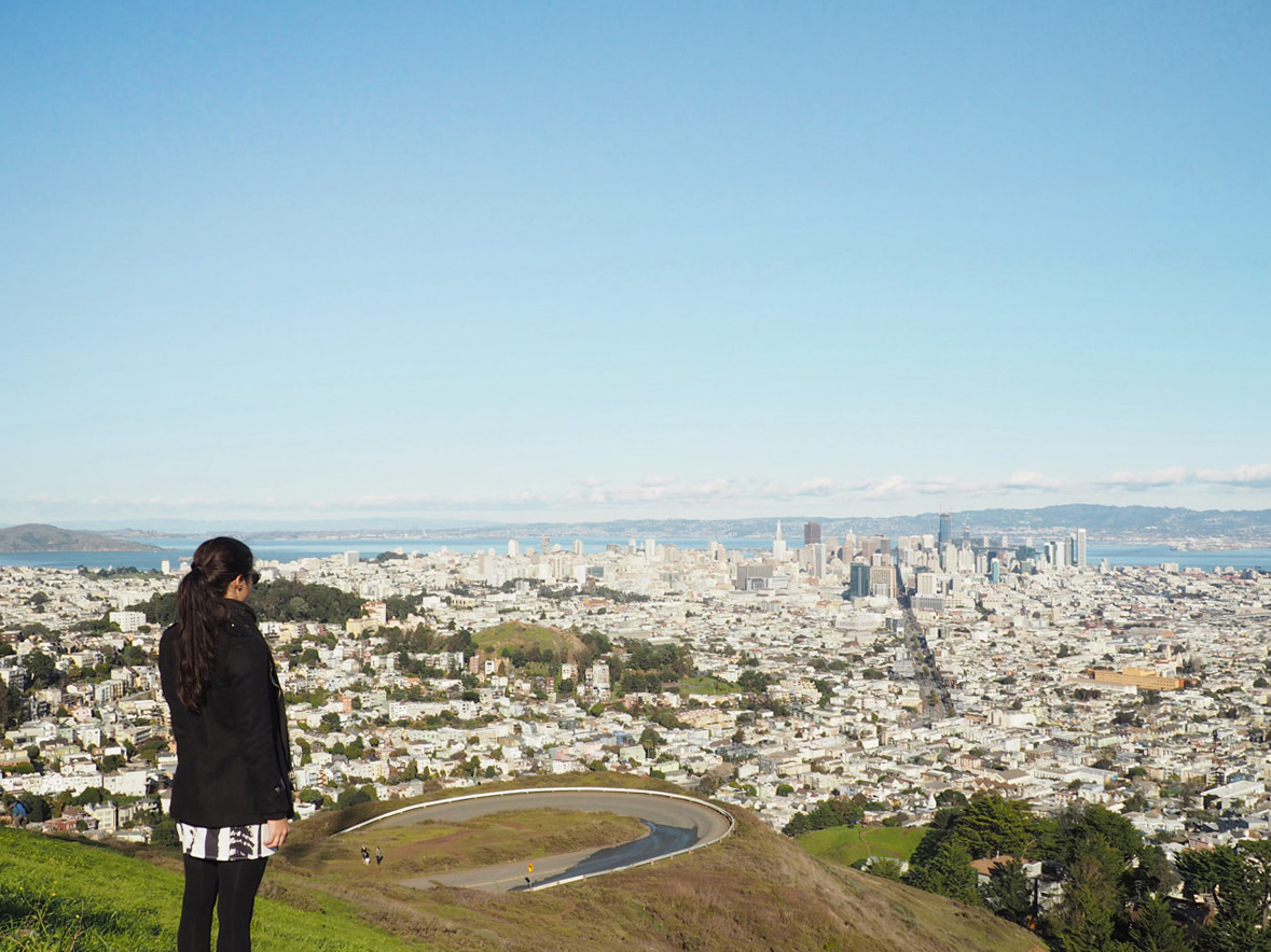 Die beste Aussicht auf San Francisco Twin Peaks