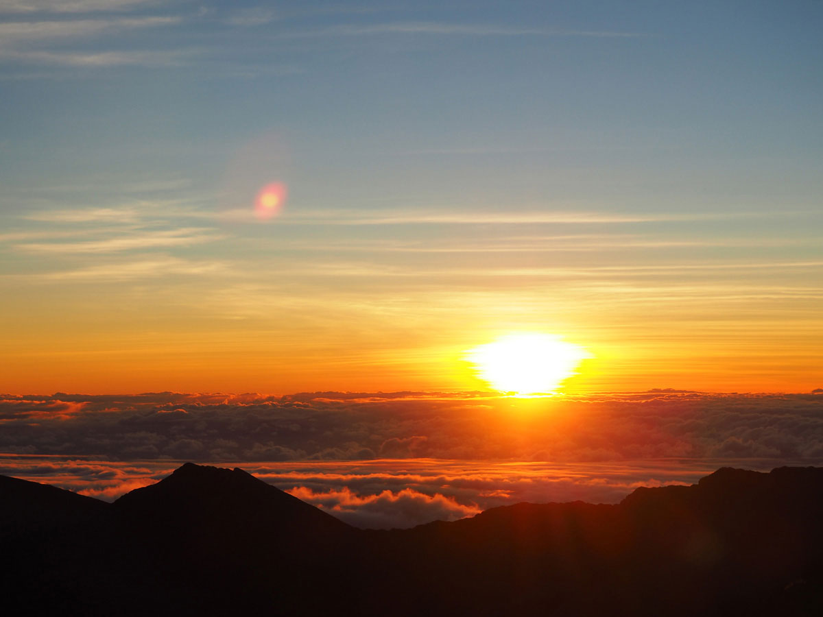 Sonnenaufganghaleakala Maui Vulkan