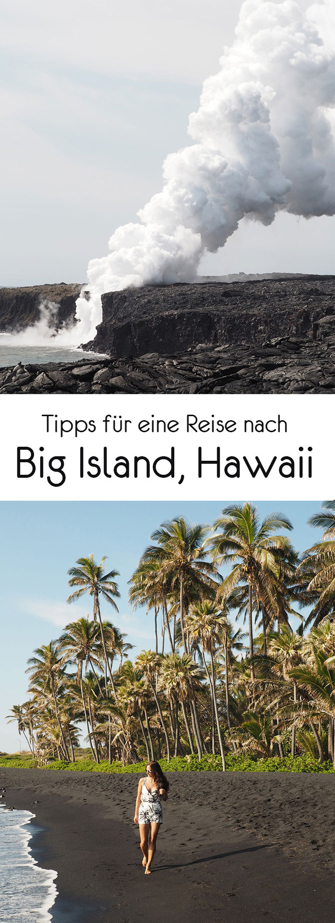 bigisland pinterest2 - Sehenswürdigkeiten Big Island in Hawaii - Ein aktiver Vulkan, Lava und viele Delfine