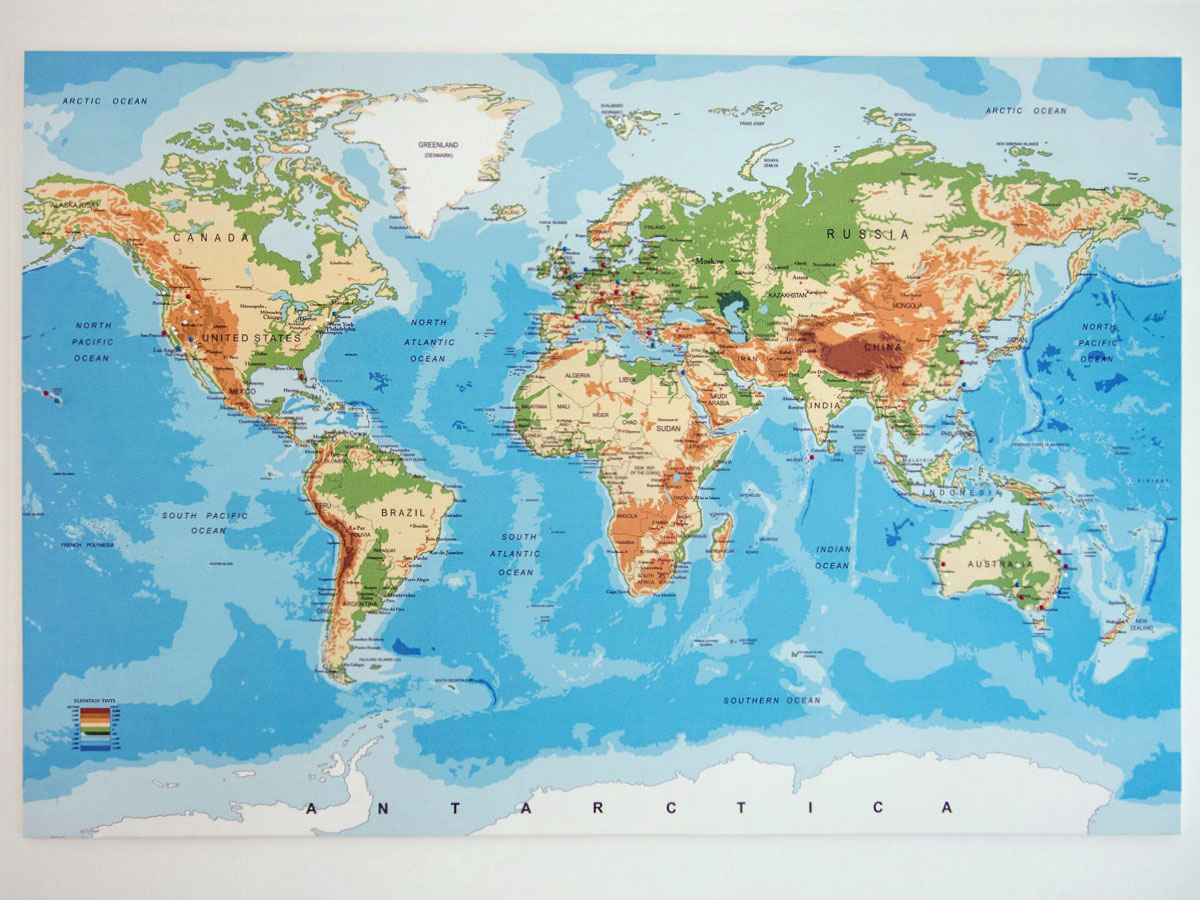 weltkarten at pinnwand weltkarte 6 2 - Dekoidee: Reise-Weltkarte zum Pinnen