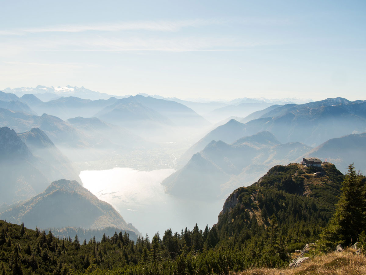 Traunstein Ausblick auf den Traunsee