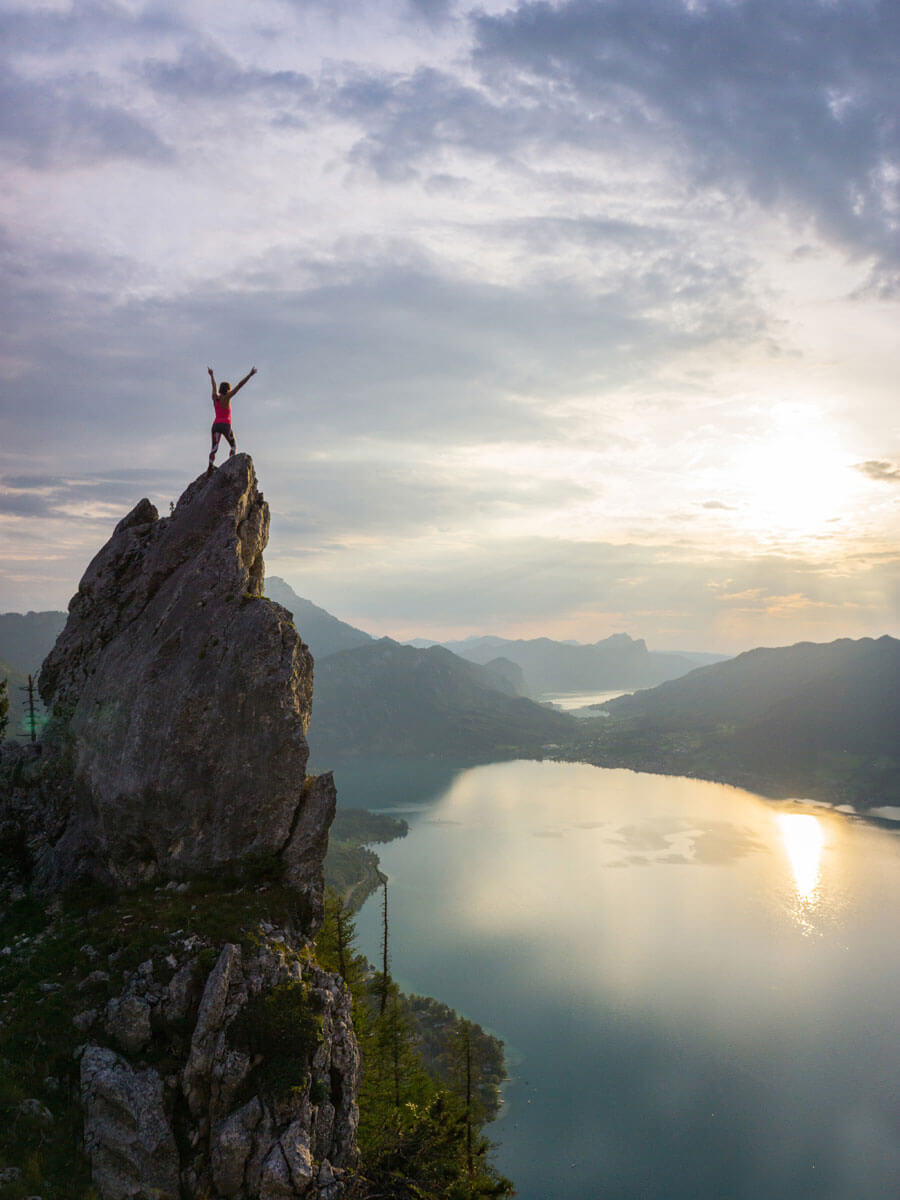 Mahdlgupf Klettersteig Attersee Oberoesterreich