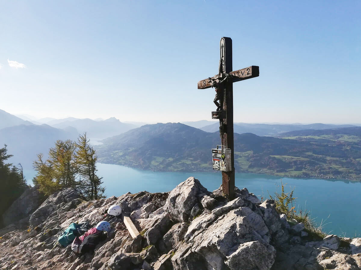 Mahdlgupf Klettersteig Attersee Oberoesterreich (”)