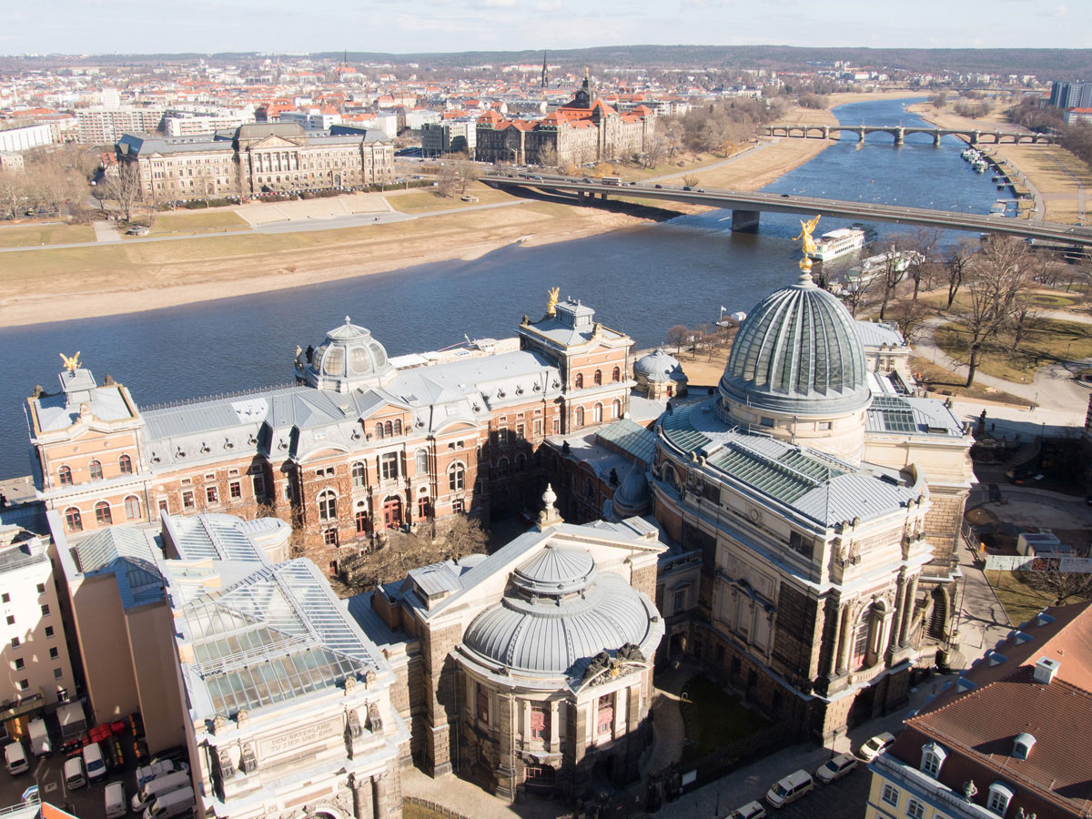 Ausblick von der Frauenkirche in Dresden