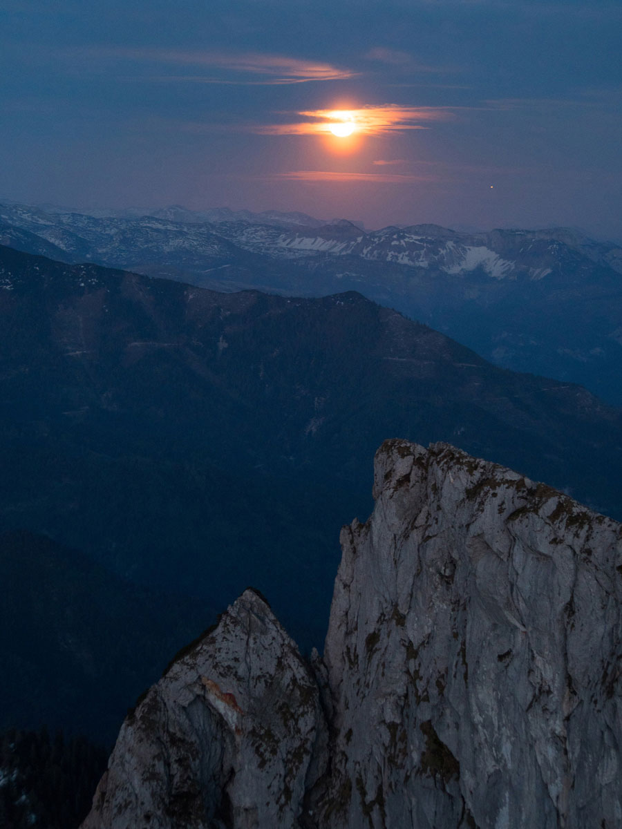 Übernachten am Schafberggipfel im Salzkammergut