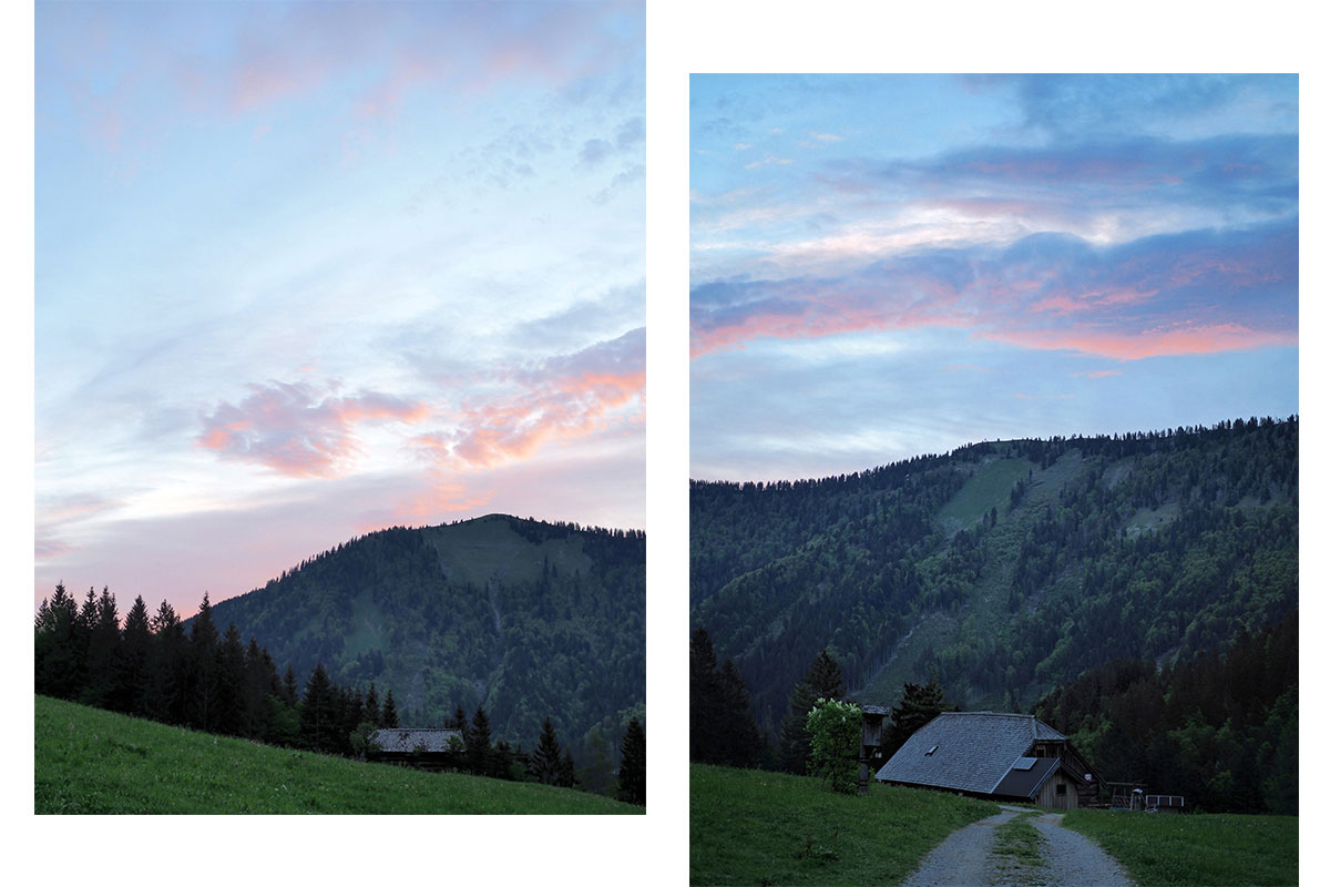 sonnenaufgang gruberalm - Almsommer - Übernachtung auf der Gruberalm in der Region Fuschlsee Salzkammergut