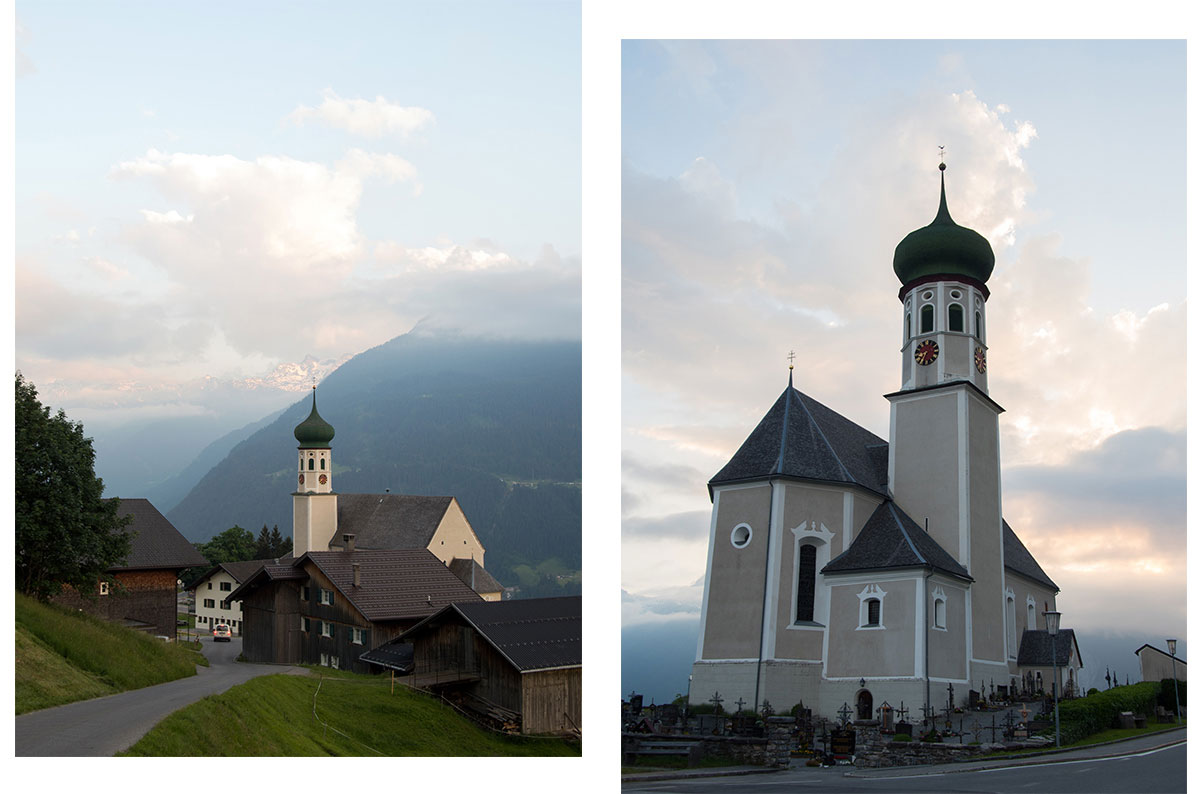 Kirche in Bartholomäberg Montafon in Vorarlberg