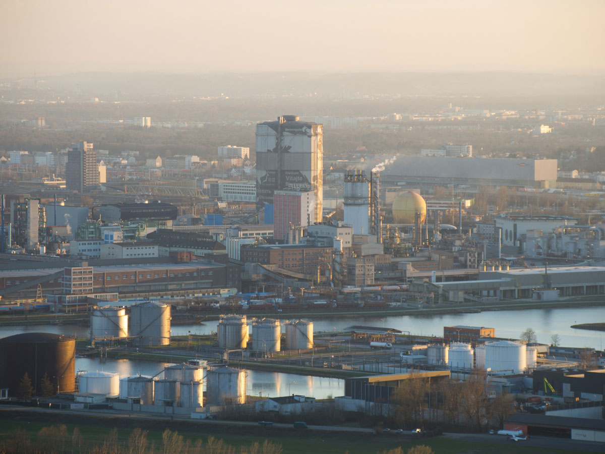 Sonnenuntergang Voest Linz