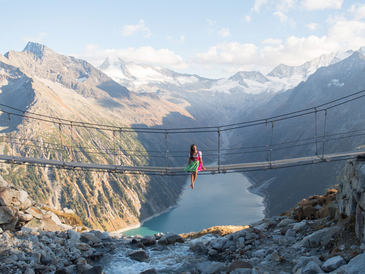 Olpererhütte Hängebrücke Zillertal Tirol