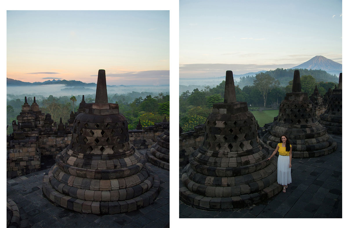 borobudur tempel java indonesien sonnenaufgang 1 - Borobodur Tempel in Java (Indonesien) zu Sonnenaufgang