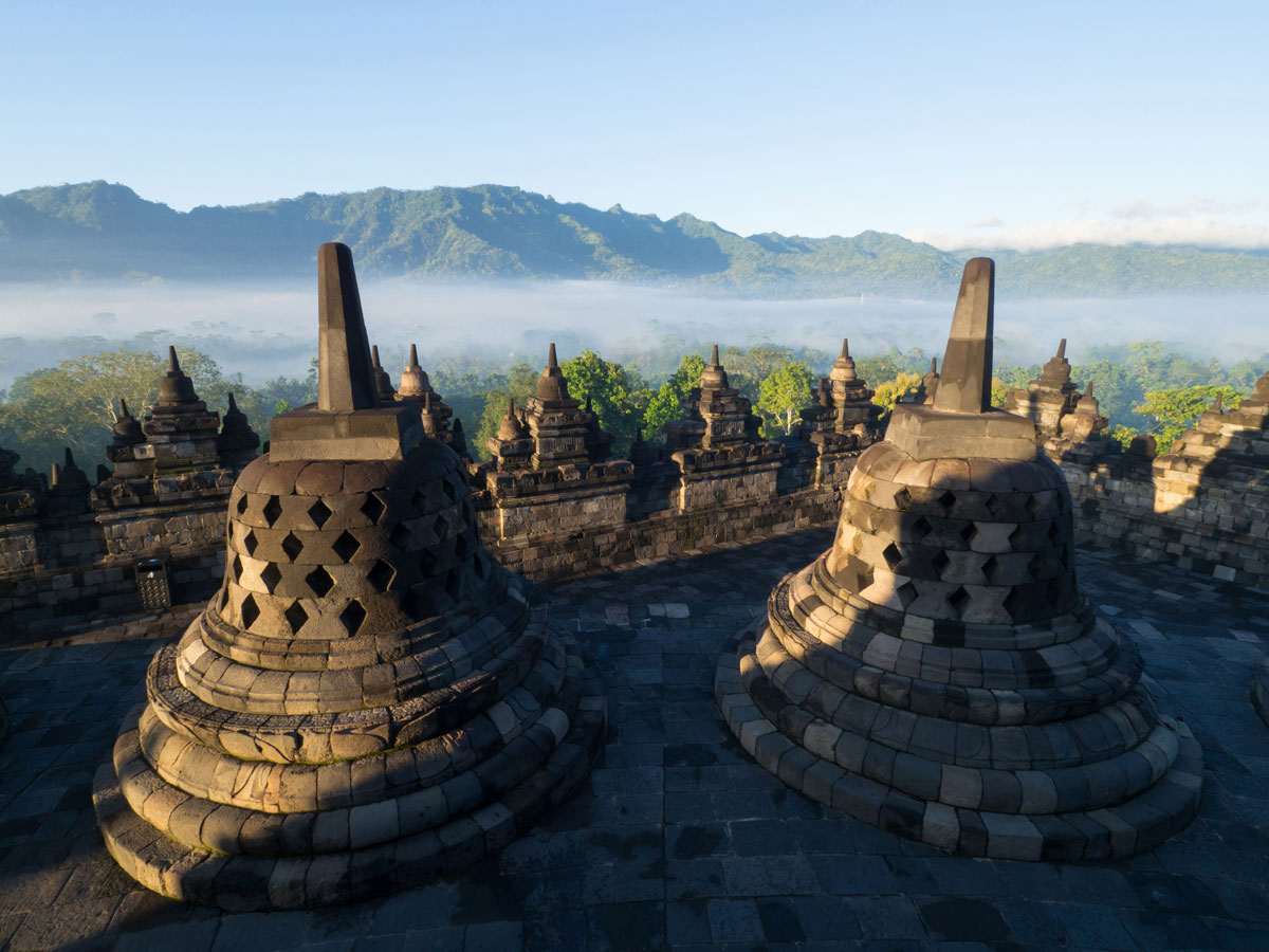 borobudur tempel java indonesien sonnenaufgang 14 - Sehenswertes in und um Yogyakarta auf Java, Indonesien