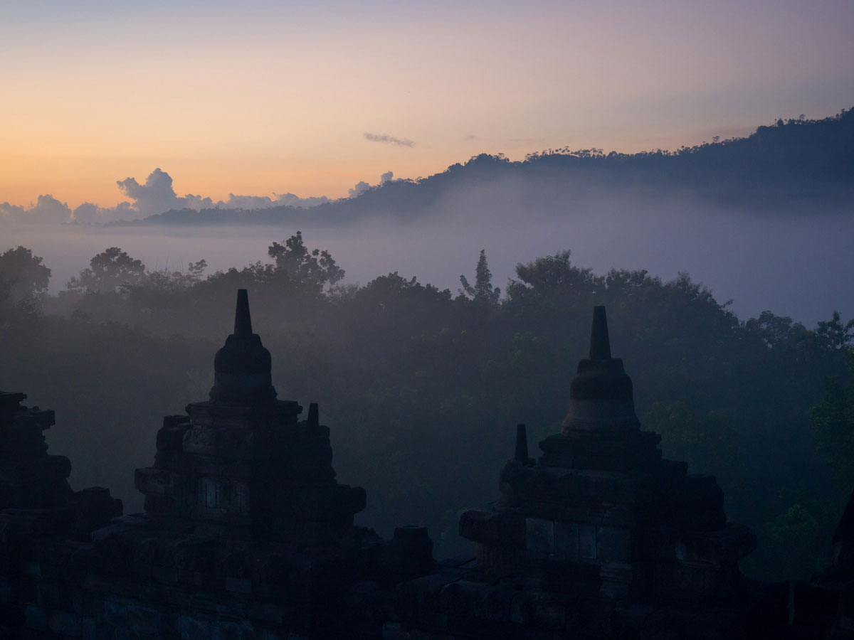 Borobudur Tempel Sonnenaufgang