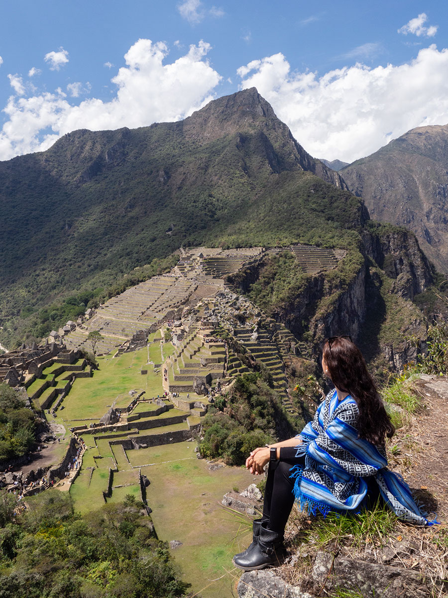 Huchuyu Picchu Ausblick auf Machu Picchu