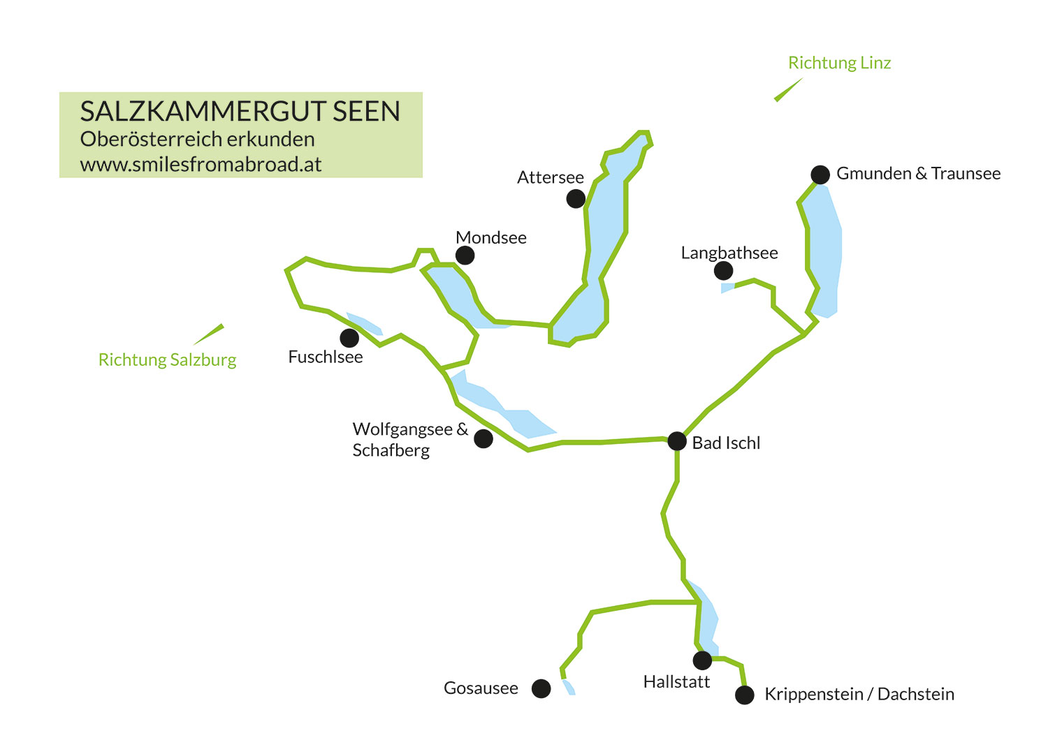 map of the salzkammergut region