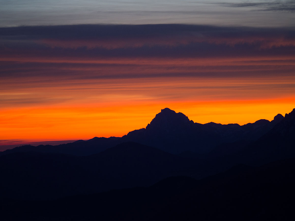 Sonnenuntergang Schober Ausblick Traunstein