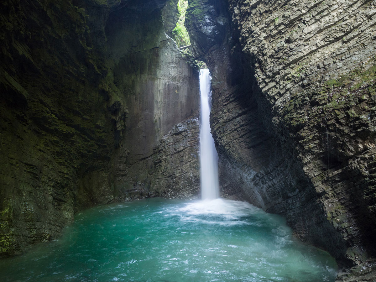 Soca Tal Wasserfall Kozjek