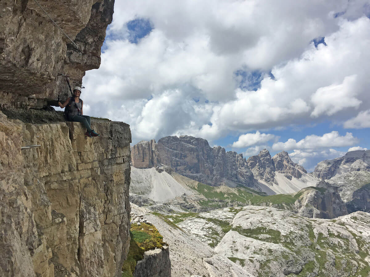 Toblinger Knoten Klettersteig Dolomiten Suedtirol (”)