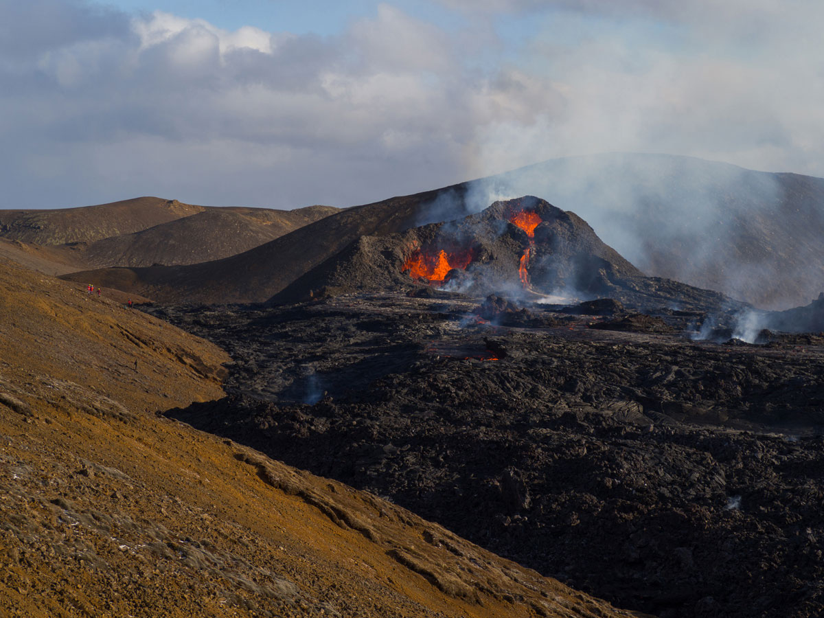 Vulkan Vulkanausbruch Island Reykjanes Geldingadalur ”
