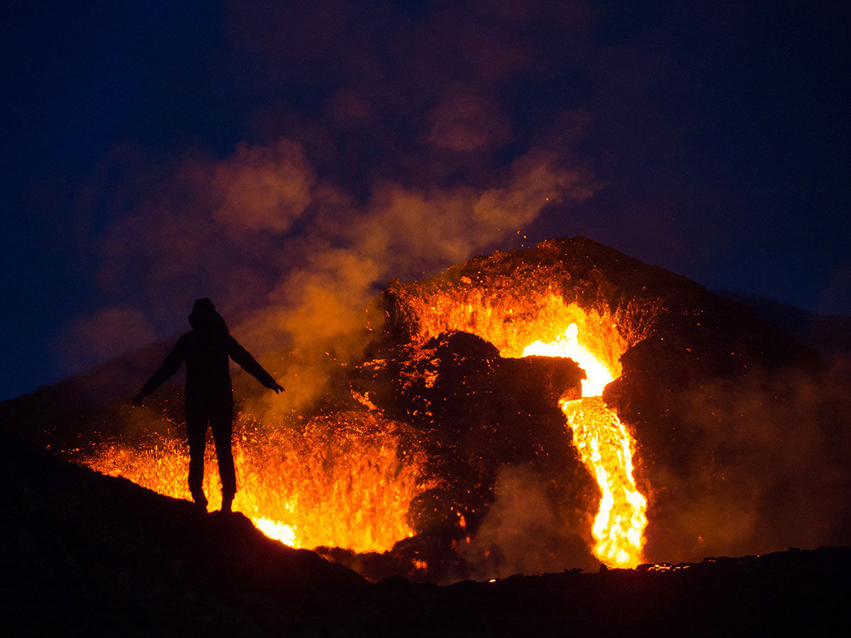 Vulkan Vulkanausbruch Island Reykjanes Geldingadalur (”)