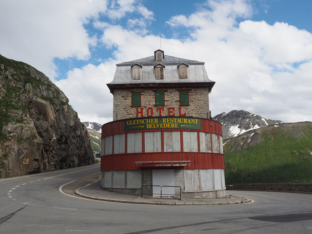 Ausflugsziel Furkapass Schweiz Hotel Belvedere”