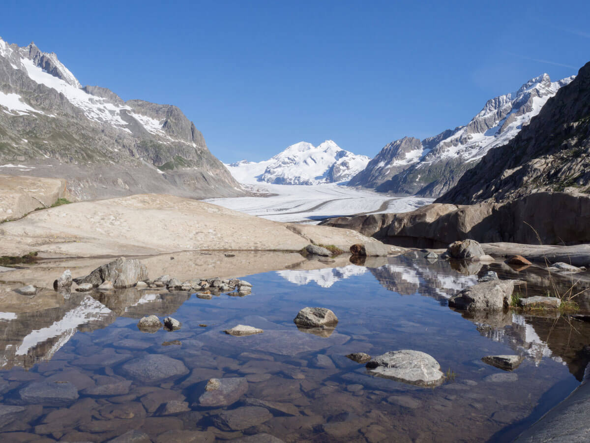 Panoramaweg Aletschgletscher Wandern Schweiz ”
