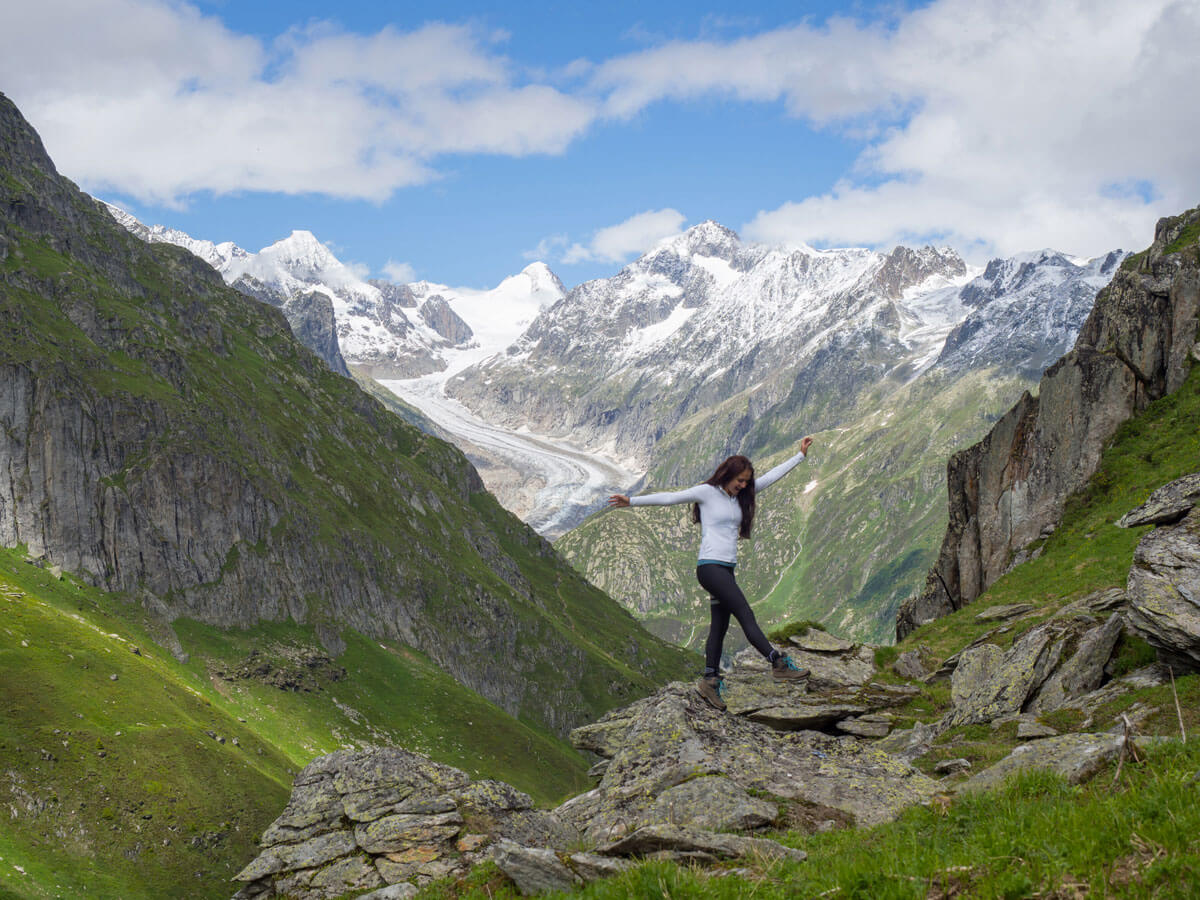 Wandern Schweiz Aletschgletscher Gletscherstube ”
