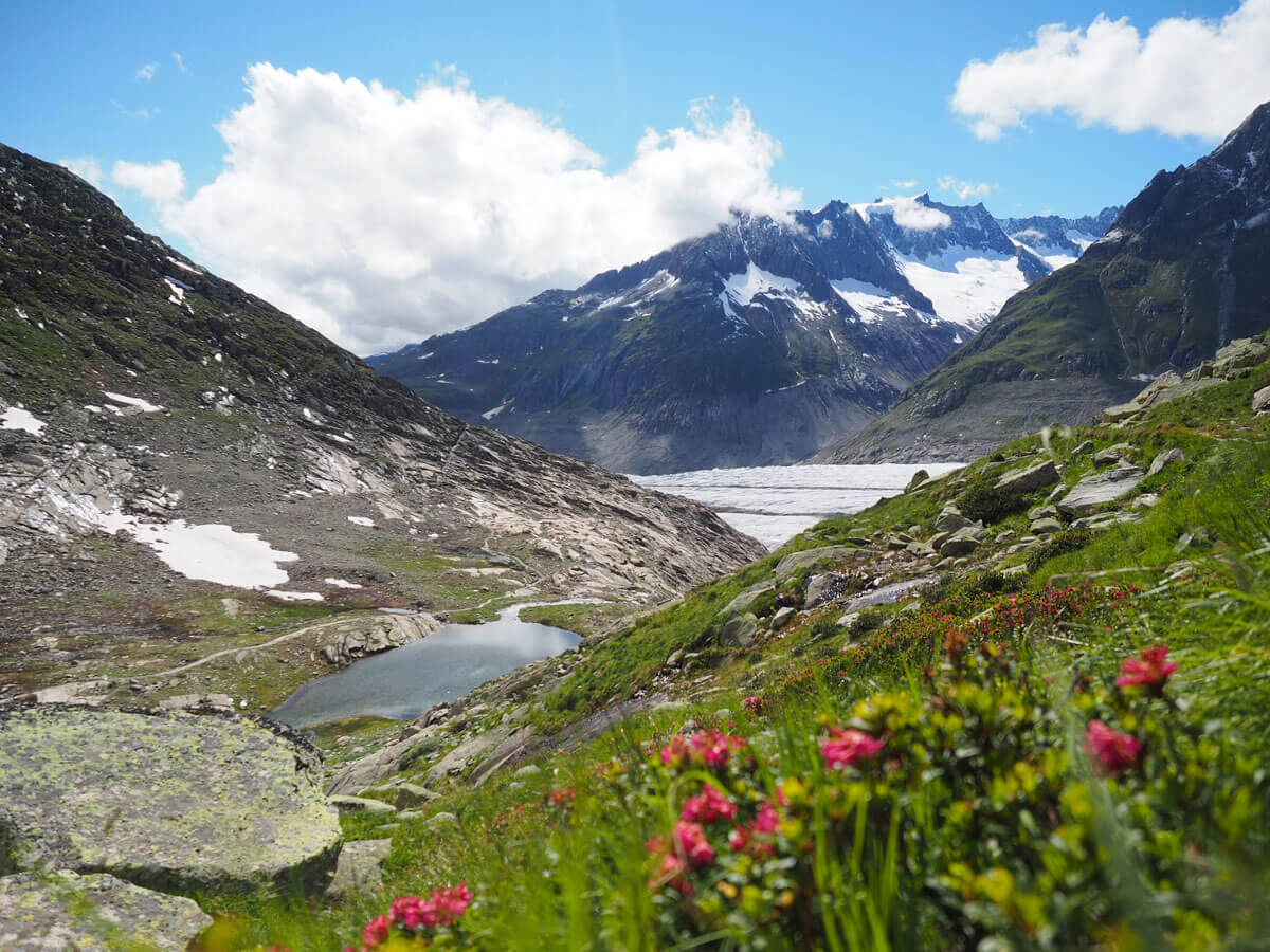 Wandern Schweiz Aletschgletscher Gletscherstube ”