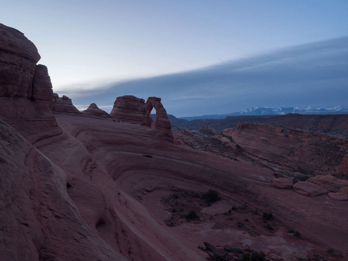 Sonnenaufgang Arches Nationalpark Usa Delicate Arch ”