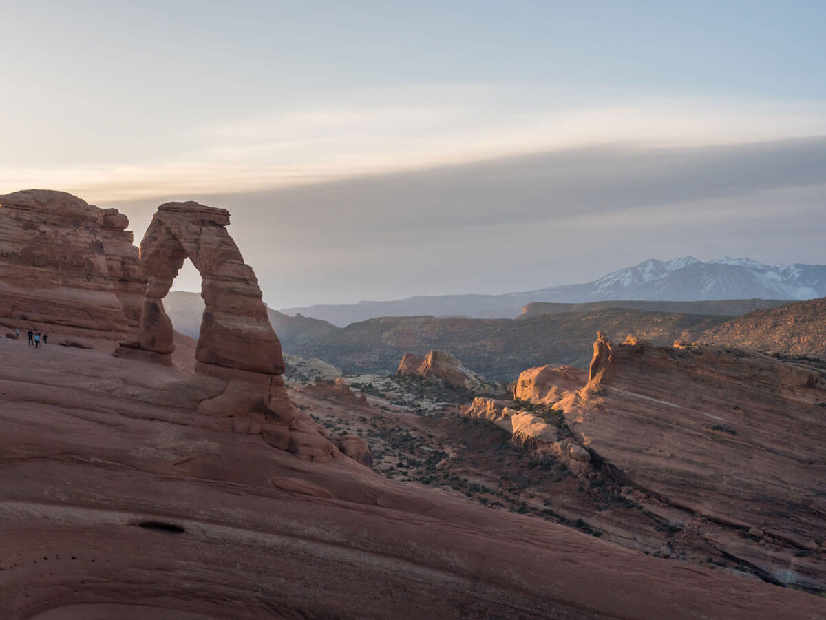 Sonnenaufgang Arches Nationalpark Usa Delicate Arch ”