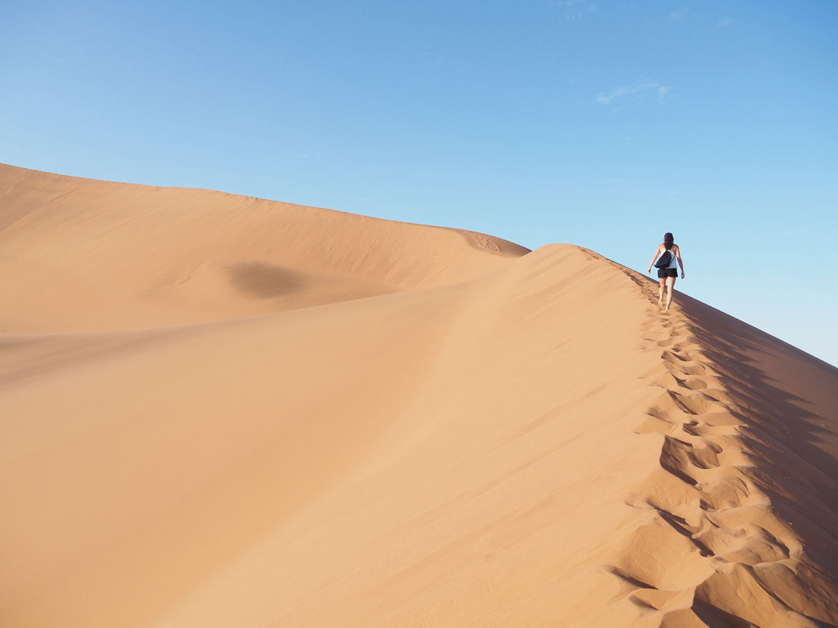 Aufstieg Big Daddy Dune Namibia Sossusvlei Aufstieg Big Daddy Dune Namibia Sossusvlei