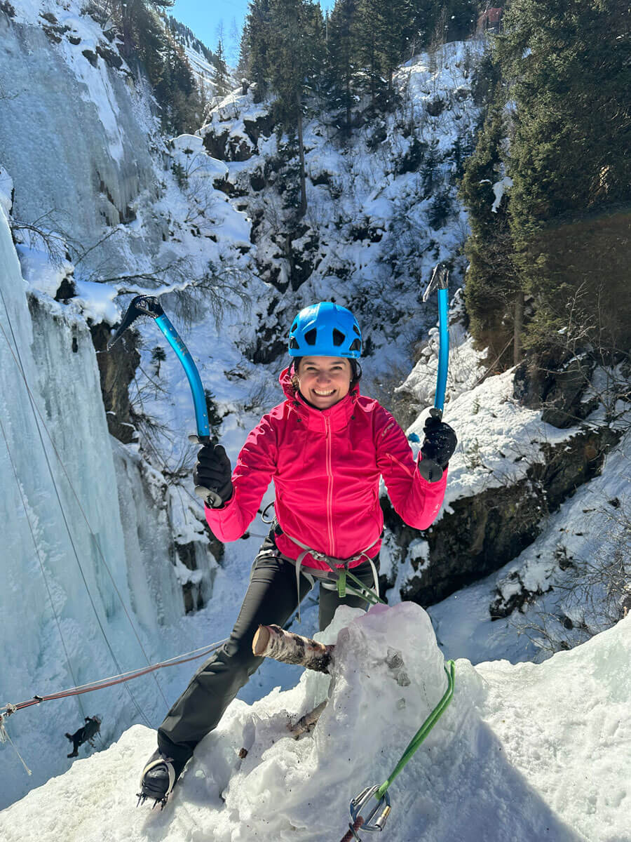 Eisklettern Pitztal Taschachschlucht ”