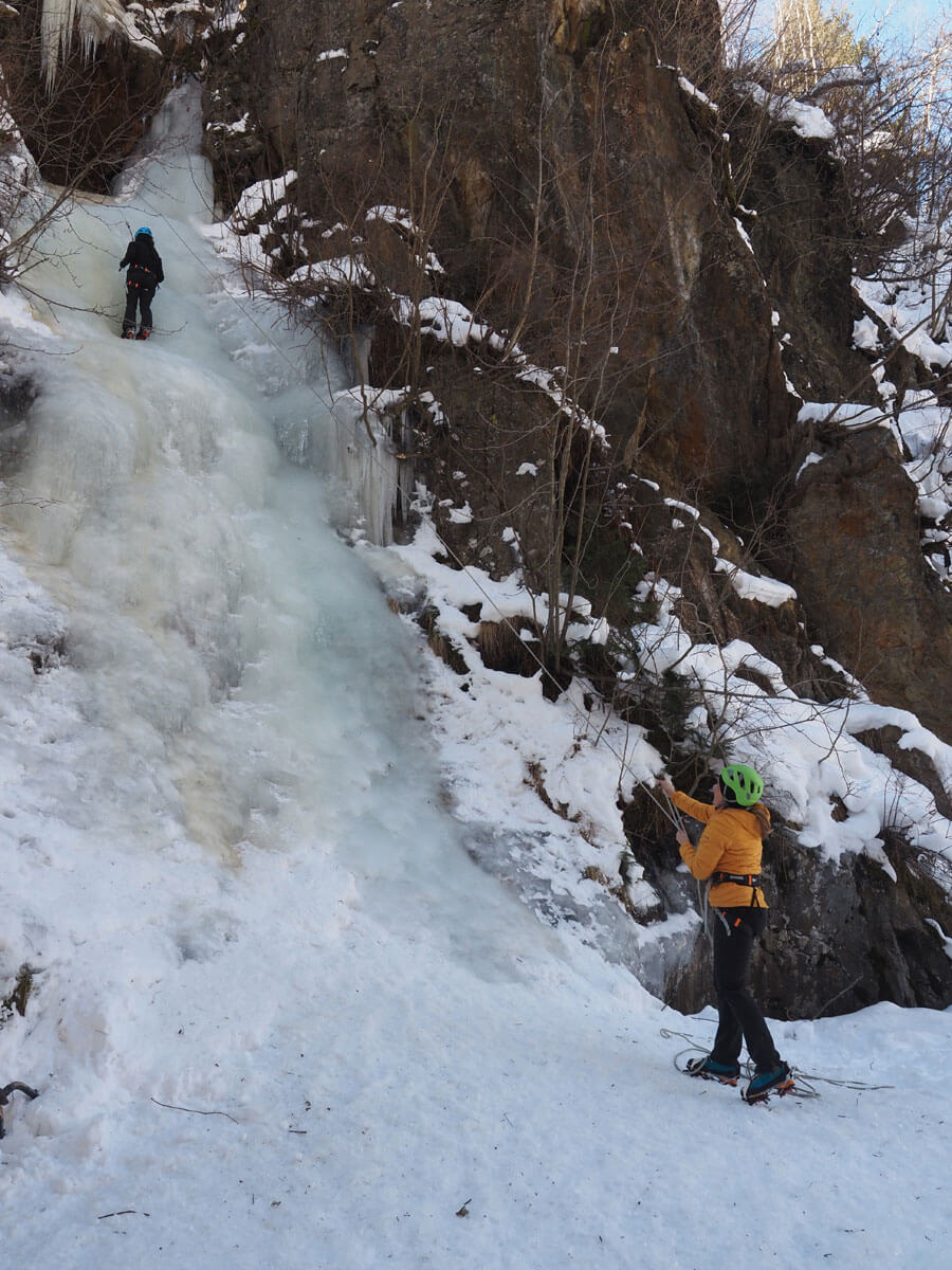 Eisklettern Pitztal Taschachschlucht ”