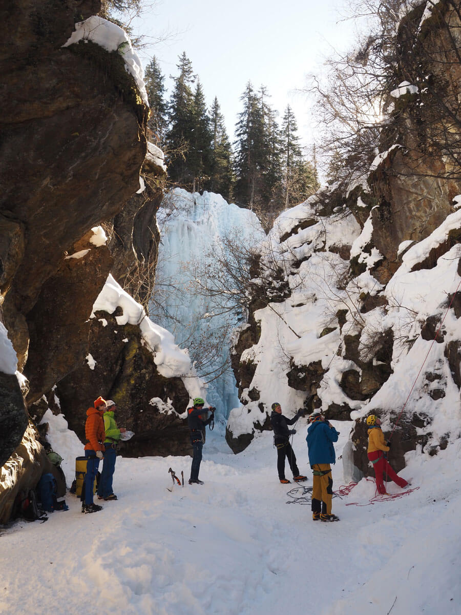 Eisklettern Pitztal Taschachschlucht ”