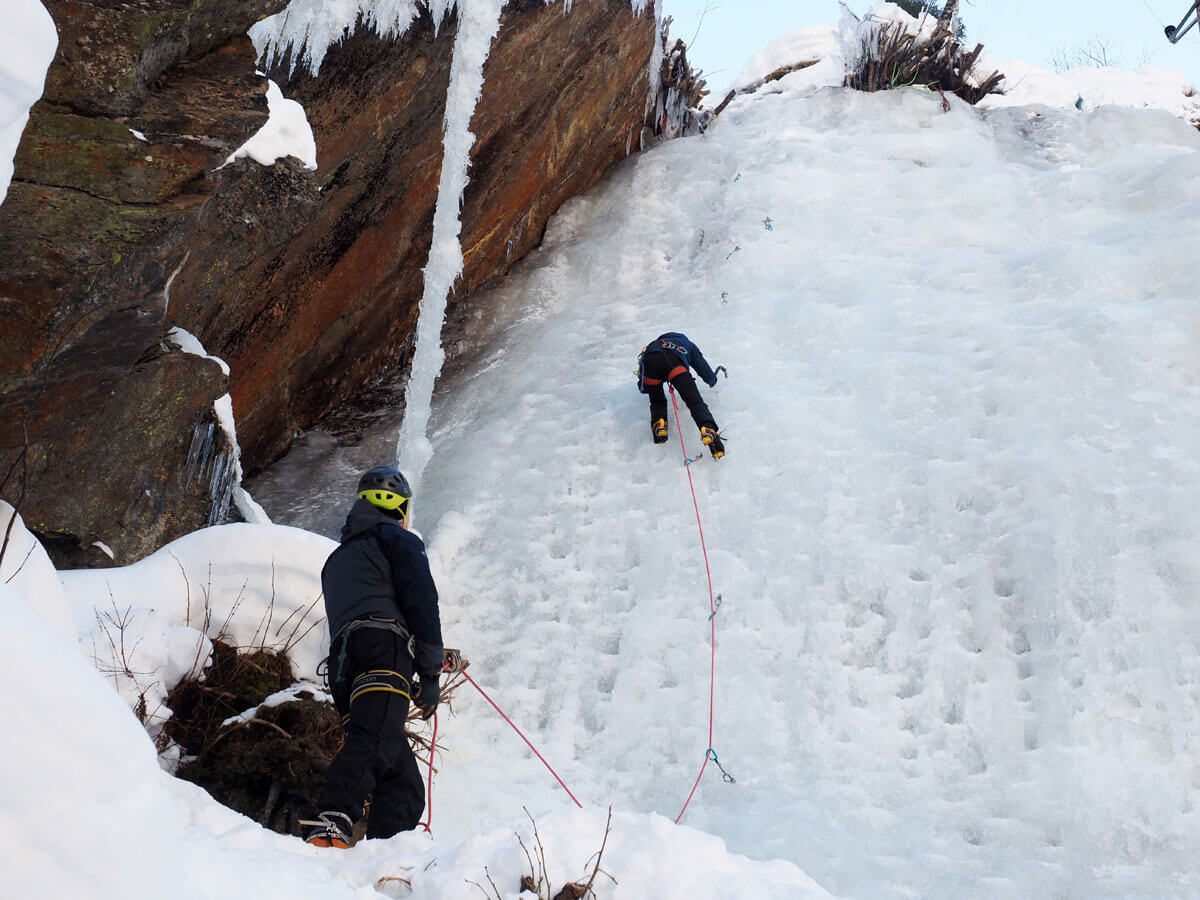 Eisklettern Pitztal Taschachschlucht ”