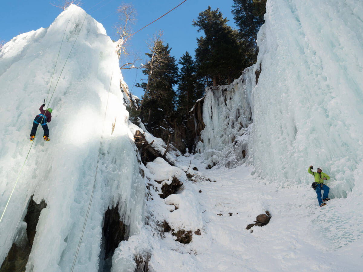 Eisklettern Pitztal Taschachschlucht ”