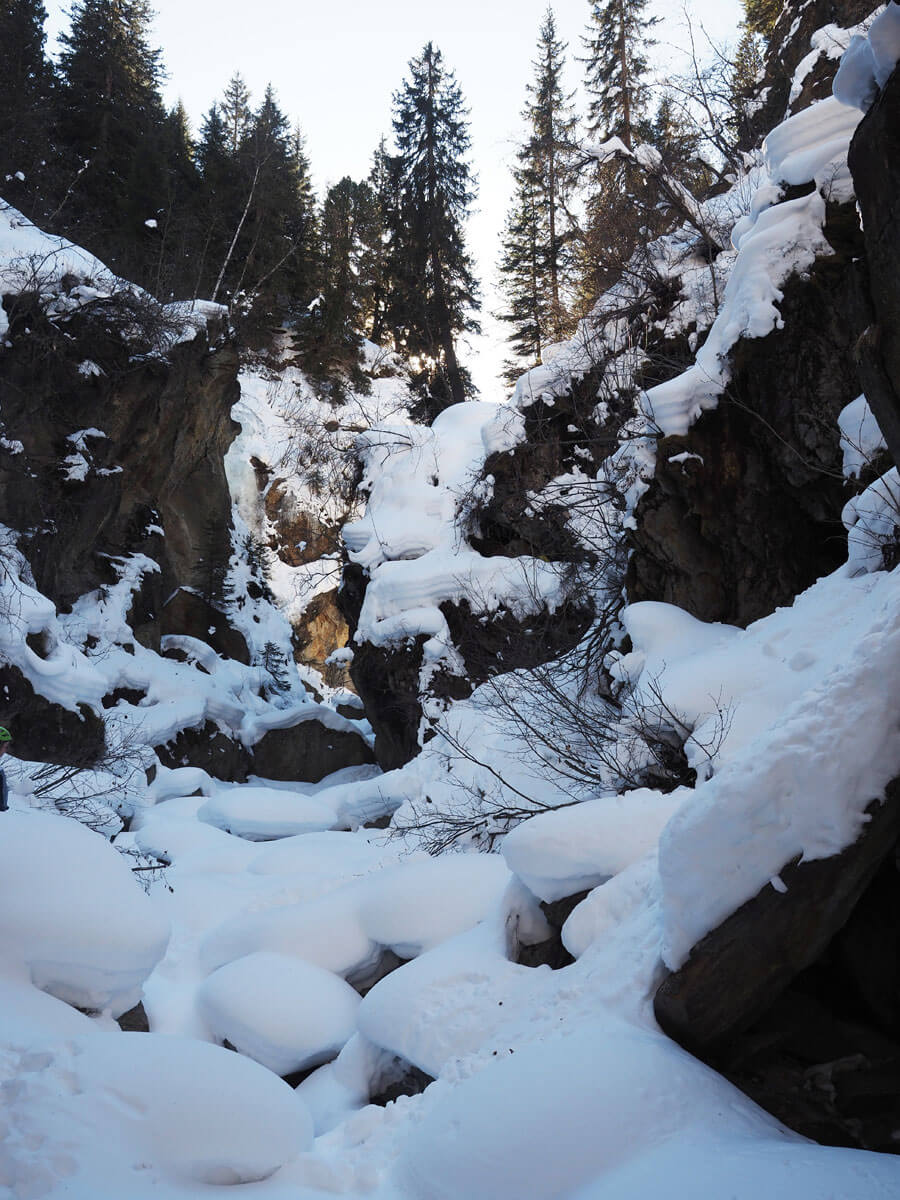 Eisklettern Pitztal Taschachschlucht ”