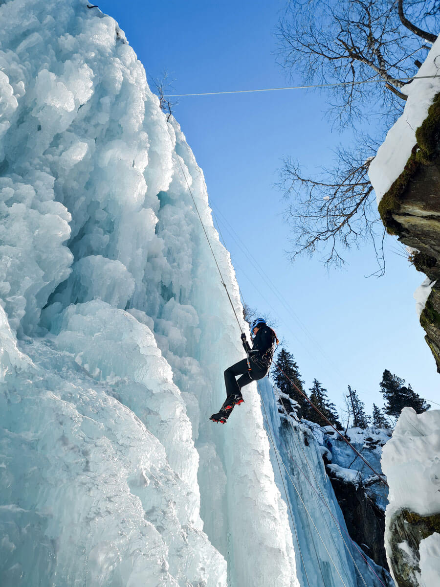 Eisklettern Pitztal Taschachschlucht ”