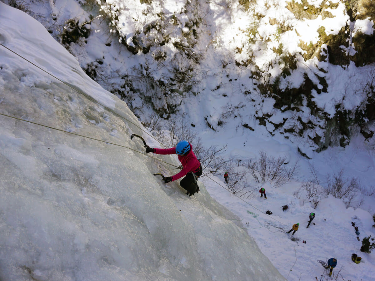 Eisklettern Pitztal Taschachschlucht ”