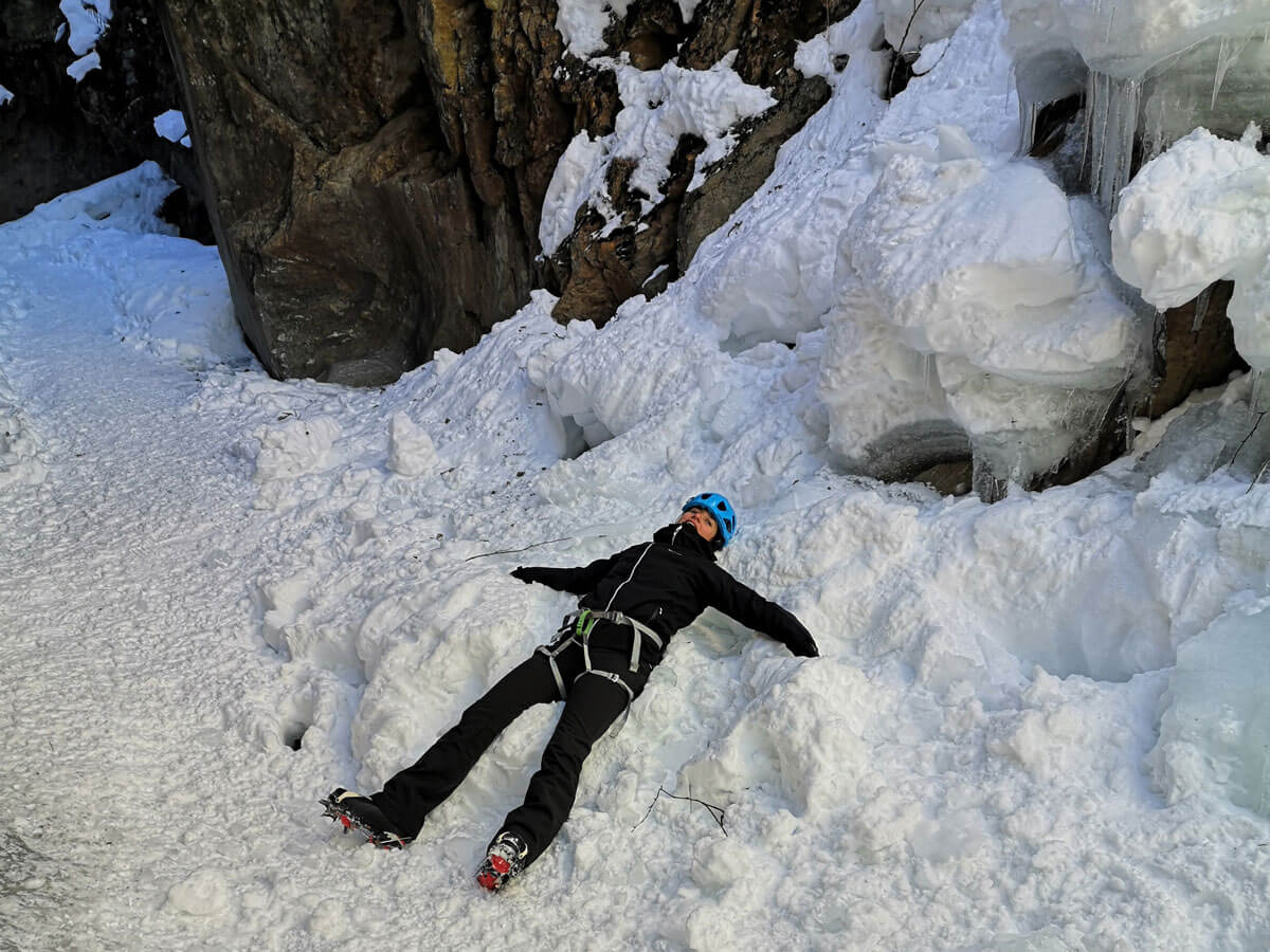 Eisklettern Pitztal Taschachschlucht ”