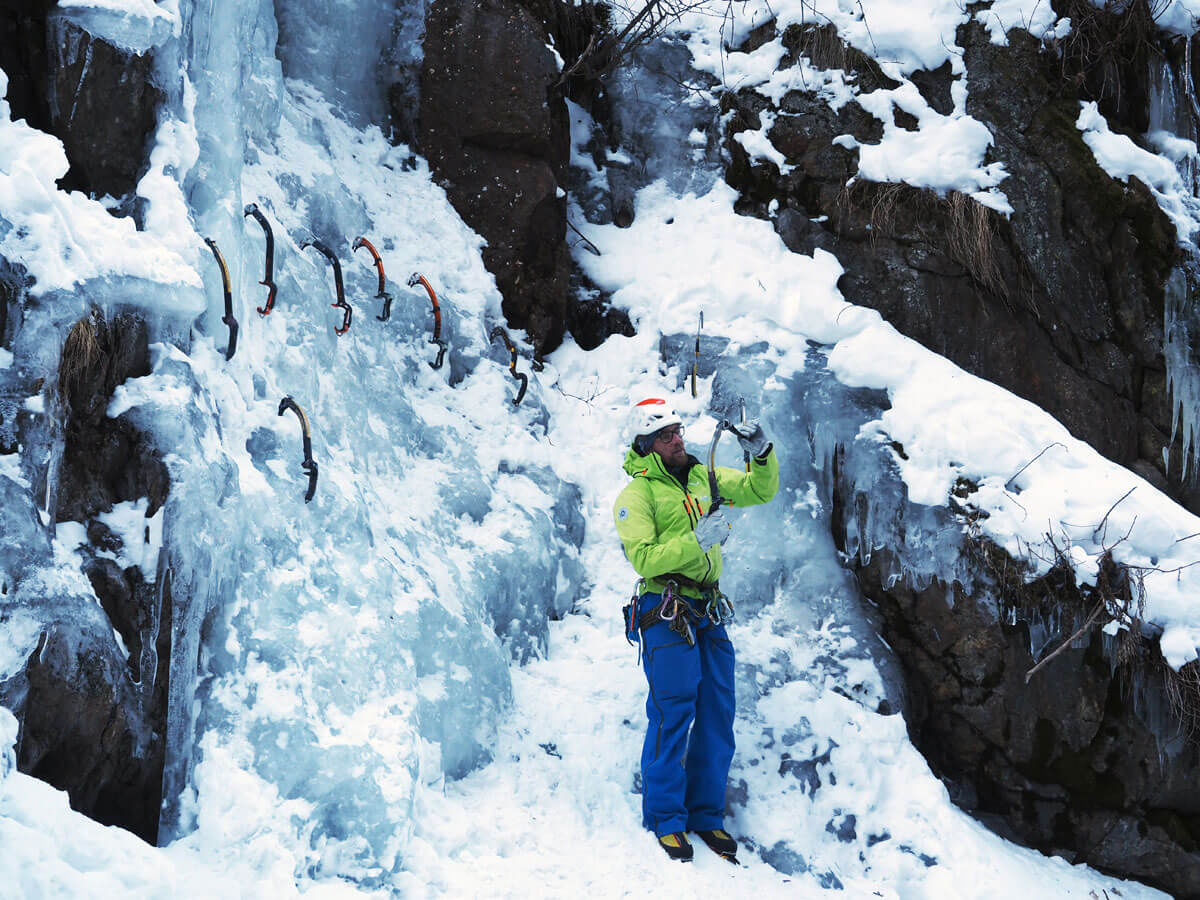 Eisklettern Pitztal Taschachschlucht ”