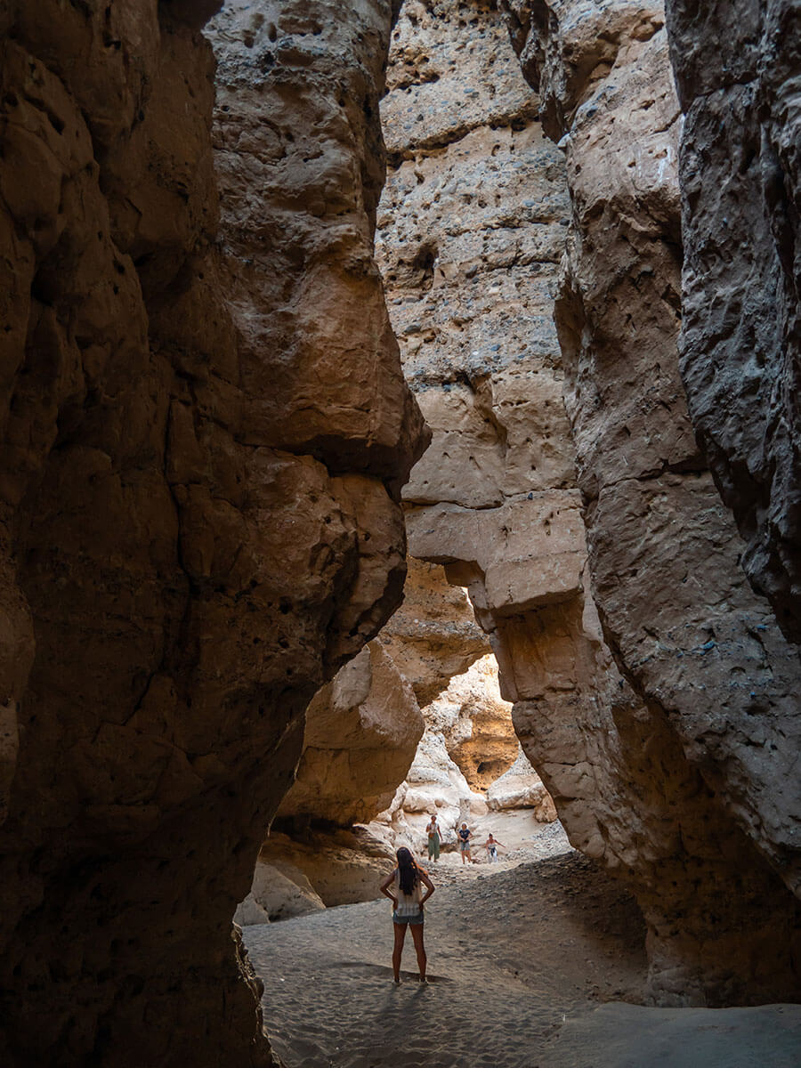 Sesriem Canyon kurz vor Sonnenuntergang Sesriem Canyon ”