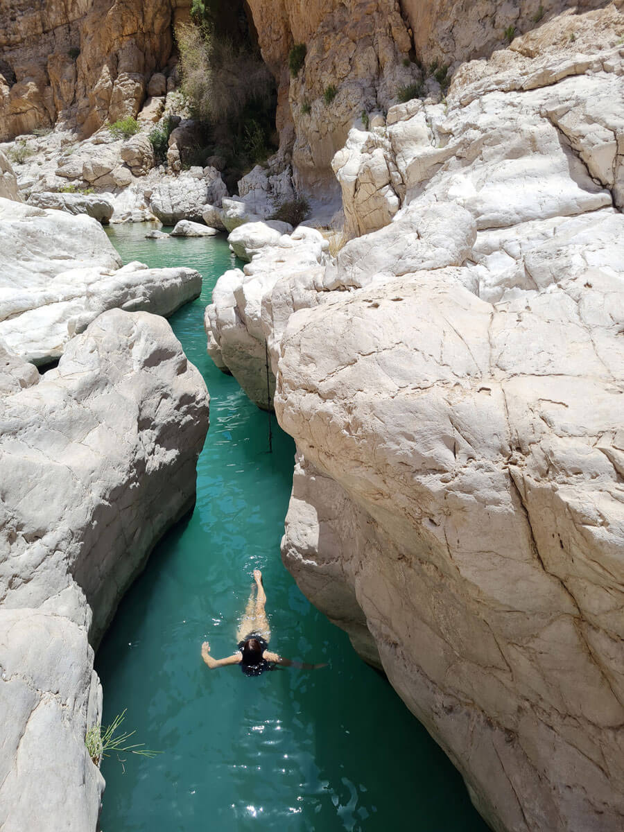 Oman Rundreise Reiseroute Wadi Bani Khalid ”