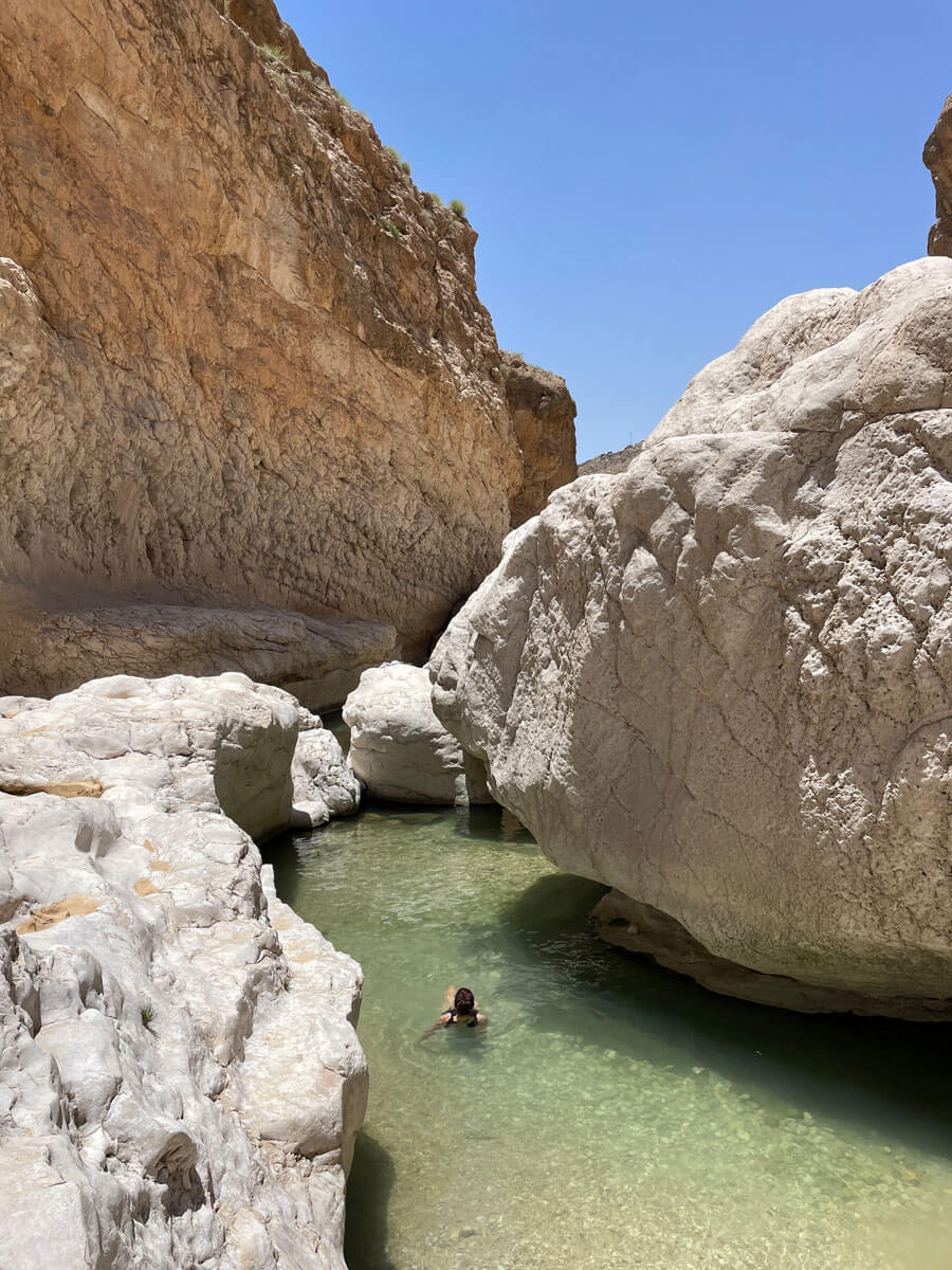 Oman Rundreise Reiseroute Wadi Bani Khalid ”