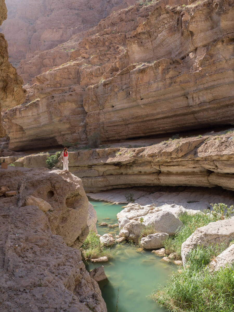 Oman Rundreise Reiseroute Wadi Shab ”