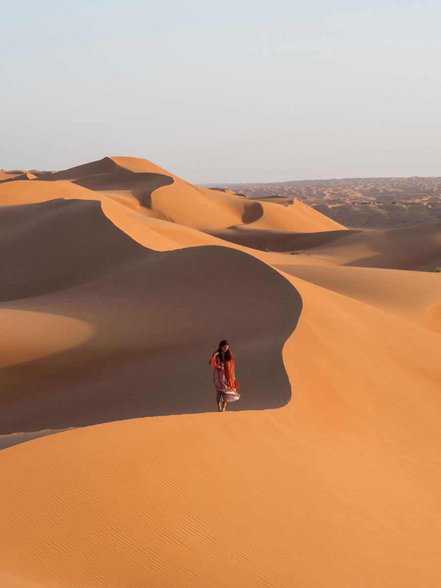 Oman Rundreise Reiseroute Wueste Wahiba Sands ”